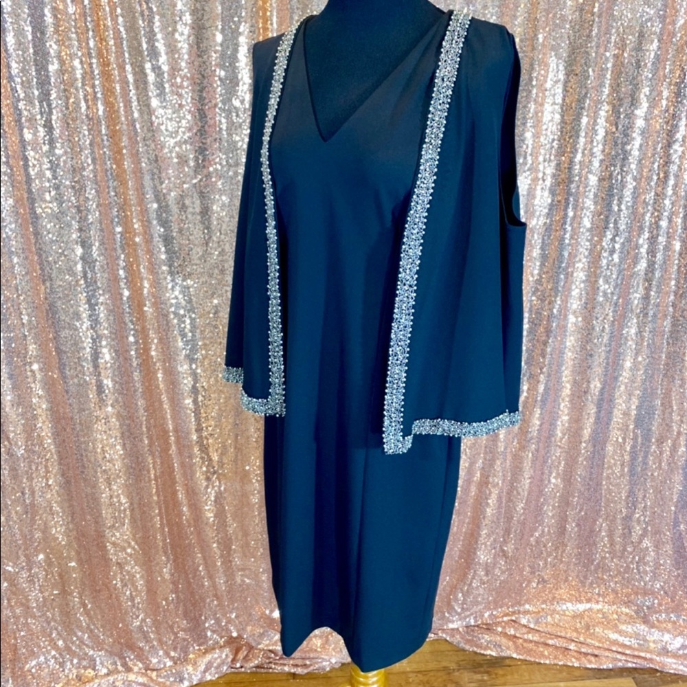 Adrianna Papell Women's Embroidered Cold Shoulder